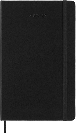 Classic Planner 2023/2024 Large Weekly, hard cover, 18 months, Black - Front view