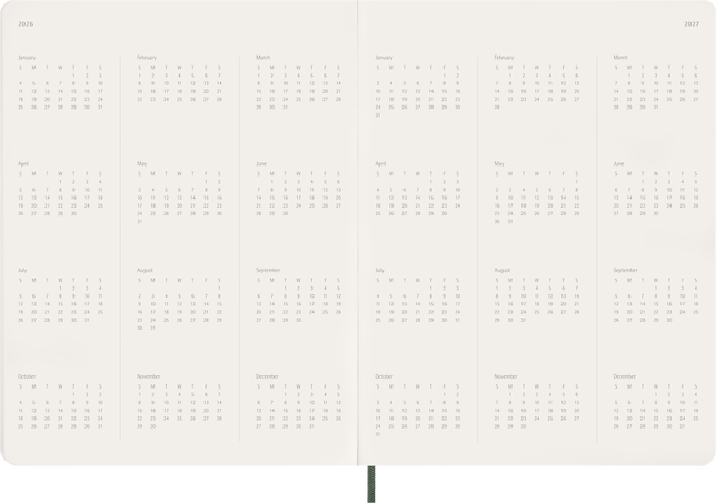 ESSENTIAL PLANNER WKLY VER XXL M GREEN