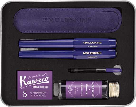 Set stylo-plume et stylo roller MSK X KAWECO PREMIUM GIFT SET PURPLE