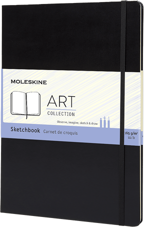 Cuaderno de bocetos Colección Art, Negro - Front view