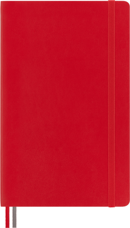 Classic Notebook Expanded Soft Cover, Scarlet Red - Front view