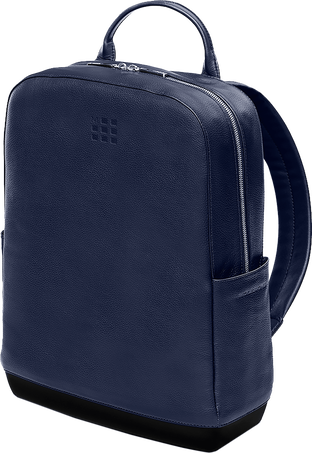 Moleskine Leather Backpack Classic Collection, Sapphire Blue - Front view