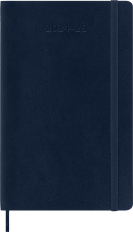 Classic Diary 2024/2025 Large Weekly, soft cover, 18 months, Sapphire Blue - Front view