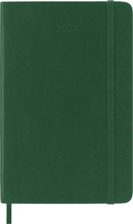 Classic Planner 2024 Large Weekly, soft cover, 12 months, Forest Green - Front view