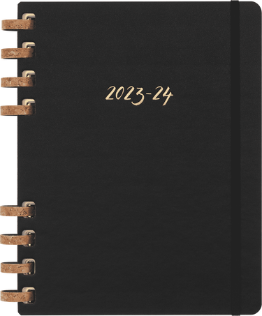 Student Life - Academic Planner 2023/2024 XL 12-Month, Spiral, Black - Front view