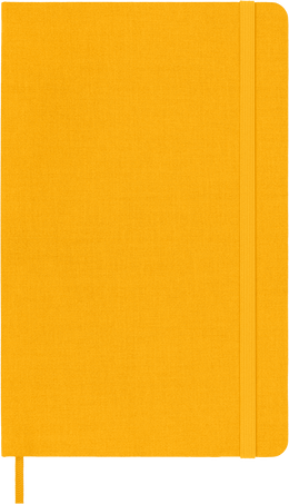 Classic Silk Notebook Fabric Hard Cover, Orange Yellow - Front view
