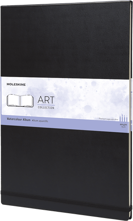 Chris.W Portable Watercolor Album Sketchbook Journal, Pocket Size, Hard  Black Cover(5.5 x3.5)