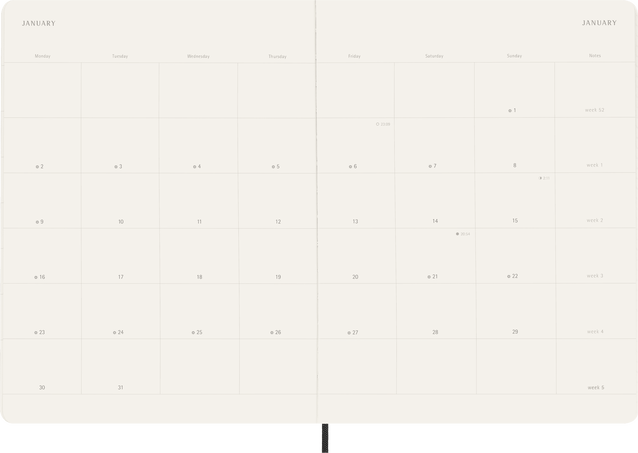 12M MONTHLY XL BLK SOFT