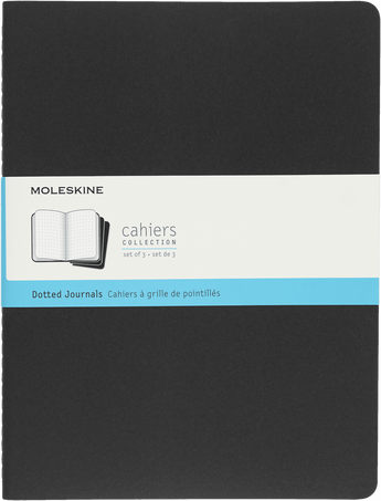 Cahier Notizhefte 3er-Set, Schwarz - Front view