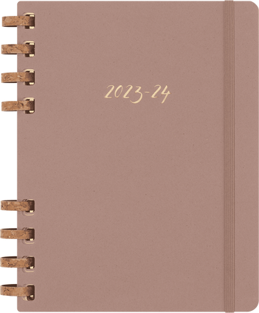 Student Life - Academic Diary 2023/2024 XL 12-Month, Spiral, Almond - Front view