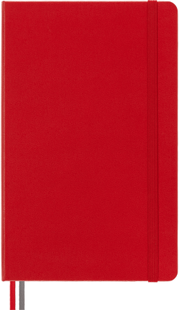 Записная книжка Classic, увеличенная Твердая обложка, Алый Kрасный - Front view