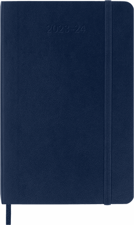 Agenda classic 2023/2024 Pocket Semainier, couverture souple, 18 mois, Bleu saphir - Front view