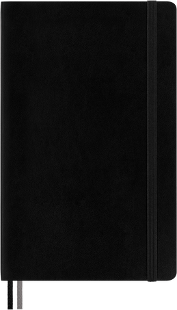 Classic Notebook Expanded Soft Cover, Black - Front view