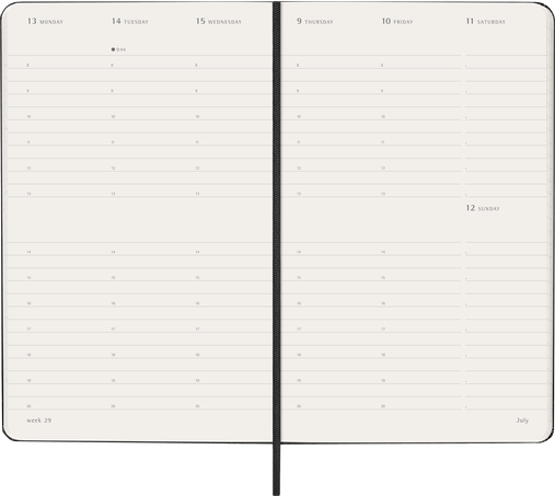 12M WKLY VERT LG BLK HARD