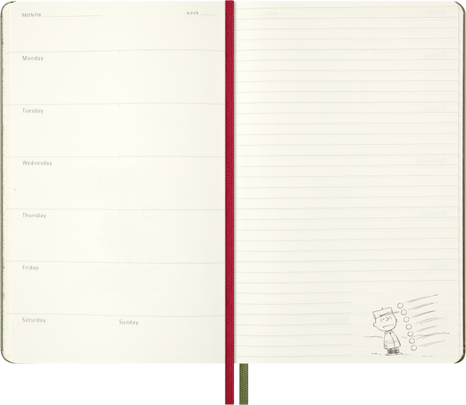 UNDATED PLANNER PEANUTS HARD