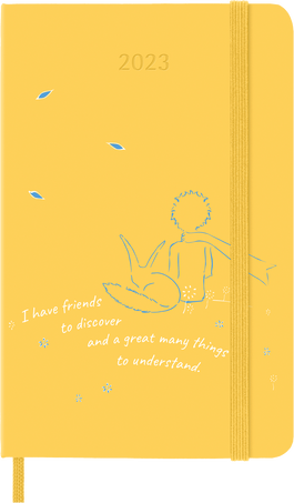 Le Petit Prince Planner 2023 12-Month, Weekly, Fox Yellow - Front view