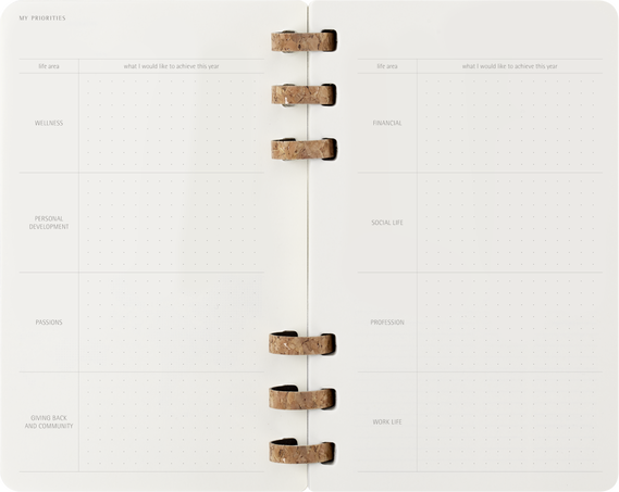 12M SPIRAL PLANNER L BLACK SOFT