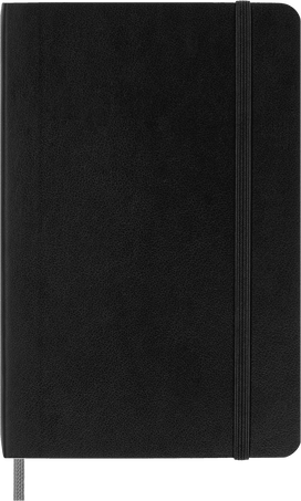 Smart notebook Pocket Soft cover, ruled, Black - Front view