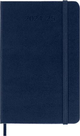 Agenda classic 2024/2025 Pocket Semainier, couverture rigide, 18 mois, Bleu Saphir - Front view