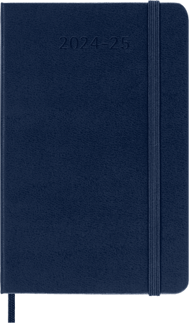 Agenda Classic 2024/2025 Pocket Settimanale, copertina rigida, 18 mesi, Blu Zaffiro - Front view