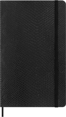 Cuaderno Precious & Ethical Tapa blanda vegana, a rayas, con caja de regalo, Negro - Front view