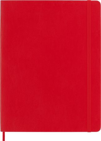 Classic Notebook Soft Cover, Scarlet Red - Front view