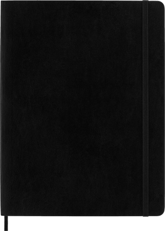 Classic Notizbuch Weicher Einband, Schwarz - Front view