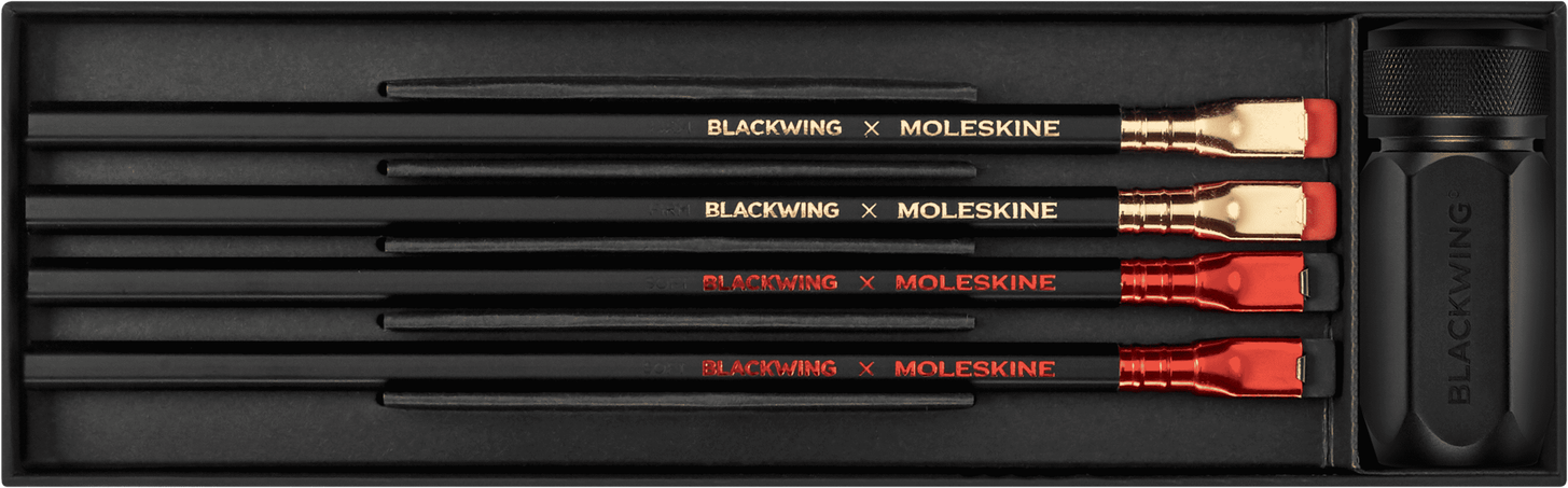 Blackwing x Moleskine Set de crayons et taille-crayon - Front view