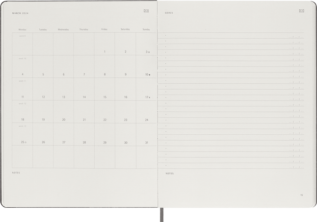 12M SMART PLANNER PRO WV XL BLK