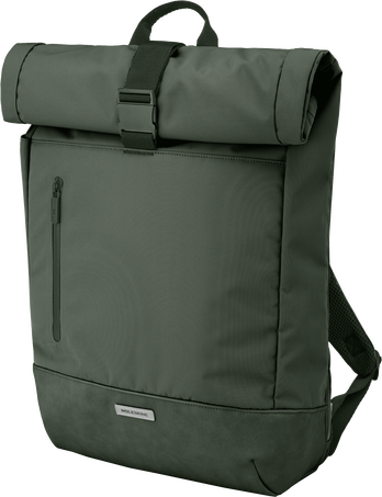 Rolltop Backpack Metro Collection, Moss Green - Front view
