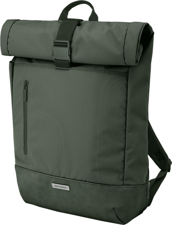 Rolltop Backpack Metro Collection, Moss Green - Front view