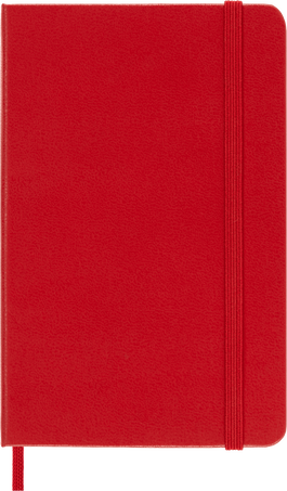 Classic Notebook Hard Cover, Scarlet Red - Front view