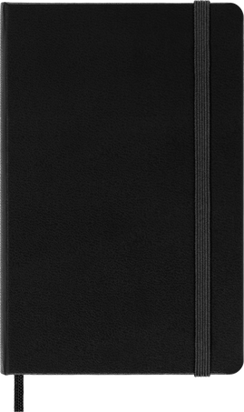 Classic Notebook Hard Cover, Black - Front view