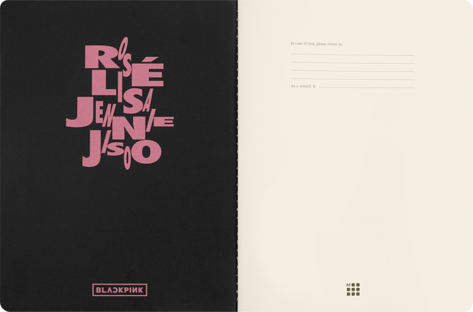 CAHIER JNLS XL PLAIN BLACKPINK