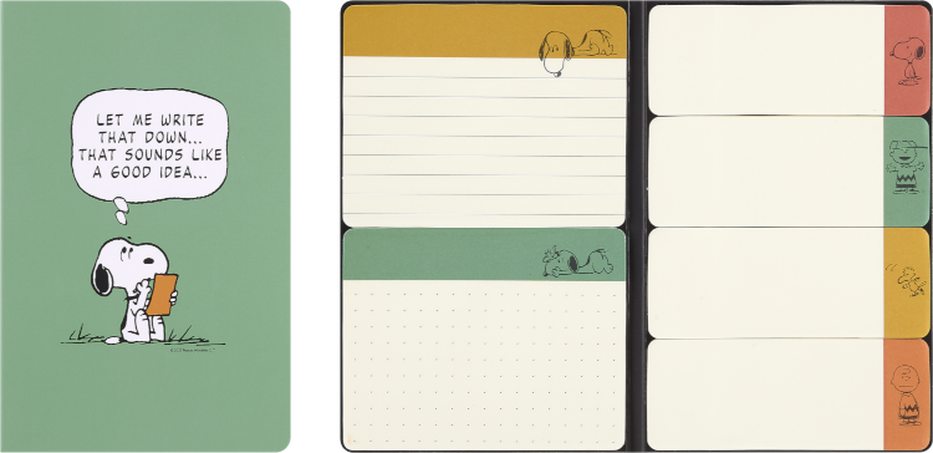 LE PEANUTS CLT.BOX NB DOG+POUCH+ST.NOTES