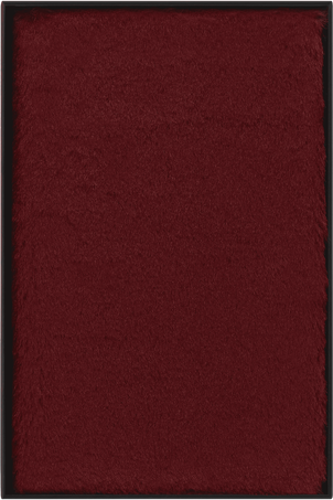 Carnets doux Fausse fourrure, Large, Pages lignées, Rouge Érable - Front view
