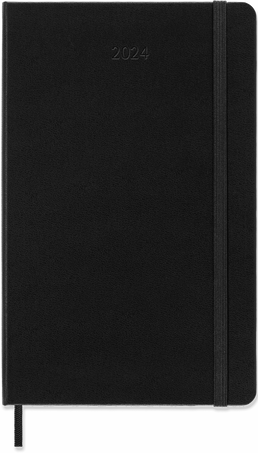 Agenda Classic 2024 Large Settimanale, copertina rigida, 12 mesi, Nero - Front view