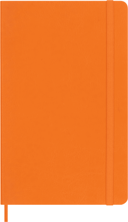 Cuaderno Precious & Ethical Tapa blanda vegana, a rayas, con caja de regalo, Naranja - Front view