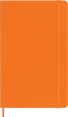 Cuaderno Precious & Ethical Tapa blanda vegana, a rayas, con caja de regalo, Naranja - Front view