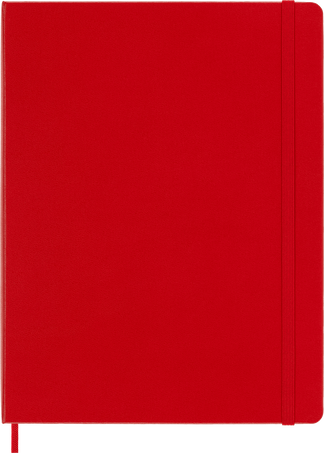 Classic Notebook Hard Cover, Scarlet Red - Front view