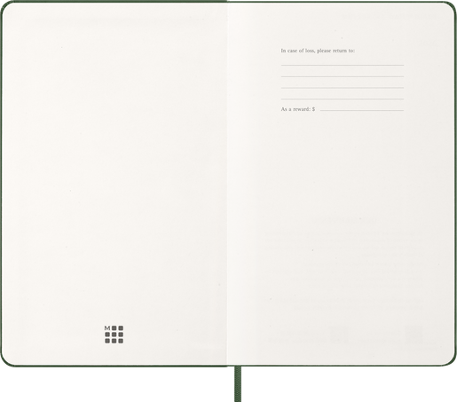 12M WKLY NTBK LG MYRTLE GREEN HARD