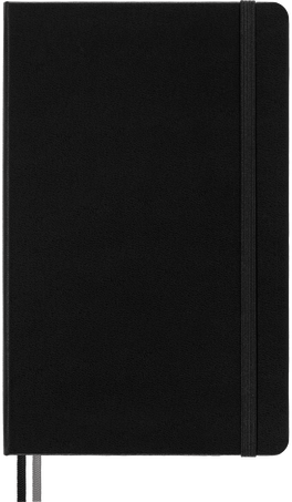 Classic Notizbuch erweitert Fester Einband, Schwarz - Front view