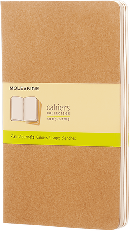 Cahier Notizhefte 3er-Set, Packpapierbraun - Front view