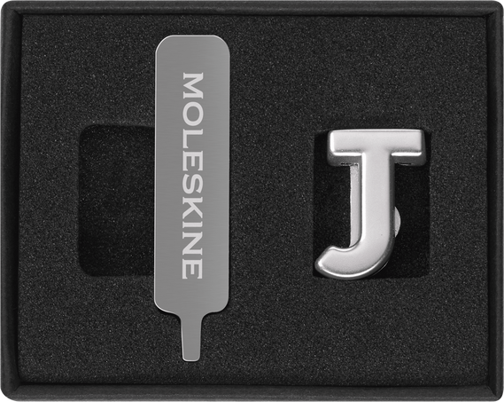 Buchstaben und Symbole J, Silber - Front view