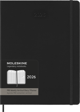 12M PRO WKLY VERT XL BLK HARD