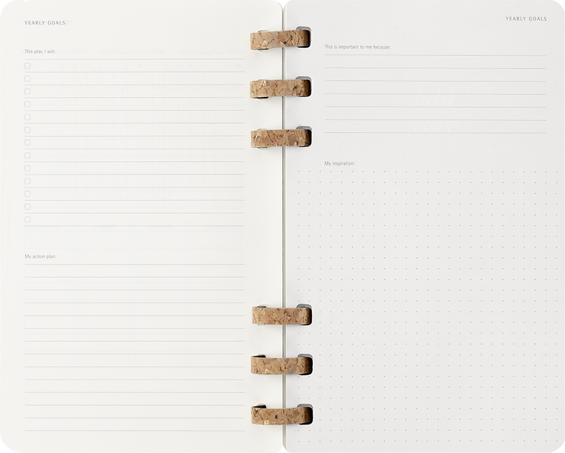 12M SPIRAL PLANNER L BLACK SOFT