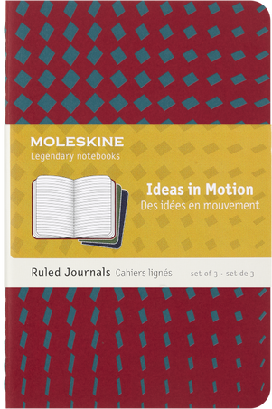 CAHIER JNLS PK RUL PATTERN GRN-BLUE-RED