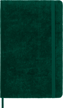 Бархатная записная книжка Зеленый - Front view
