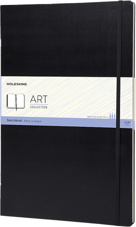 Cuaderno de bocetos Colección Art, Negro - Front view