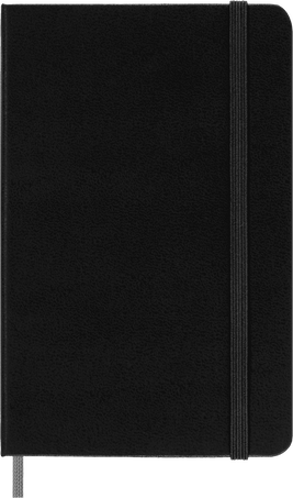 Smart notebook Pocket Couverture rigide, ligné, Noir - Front view